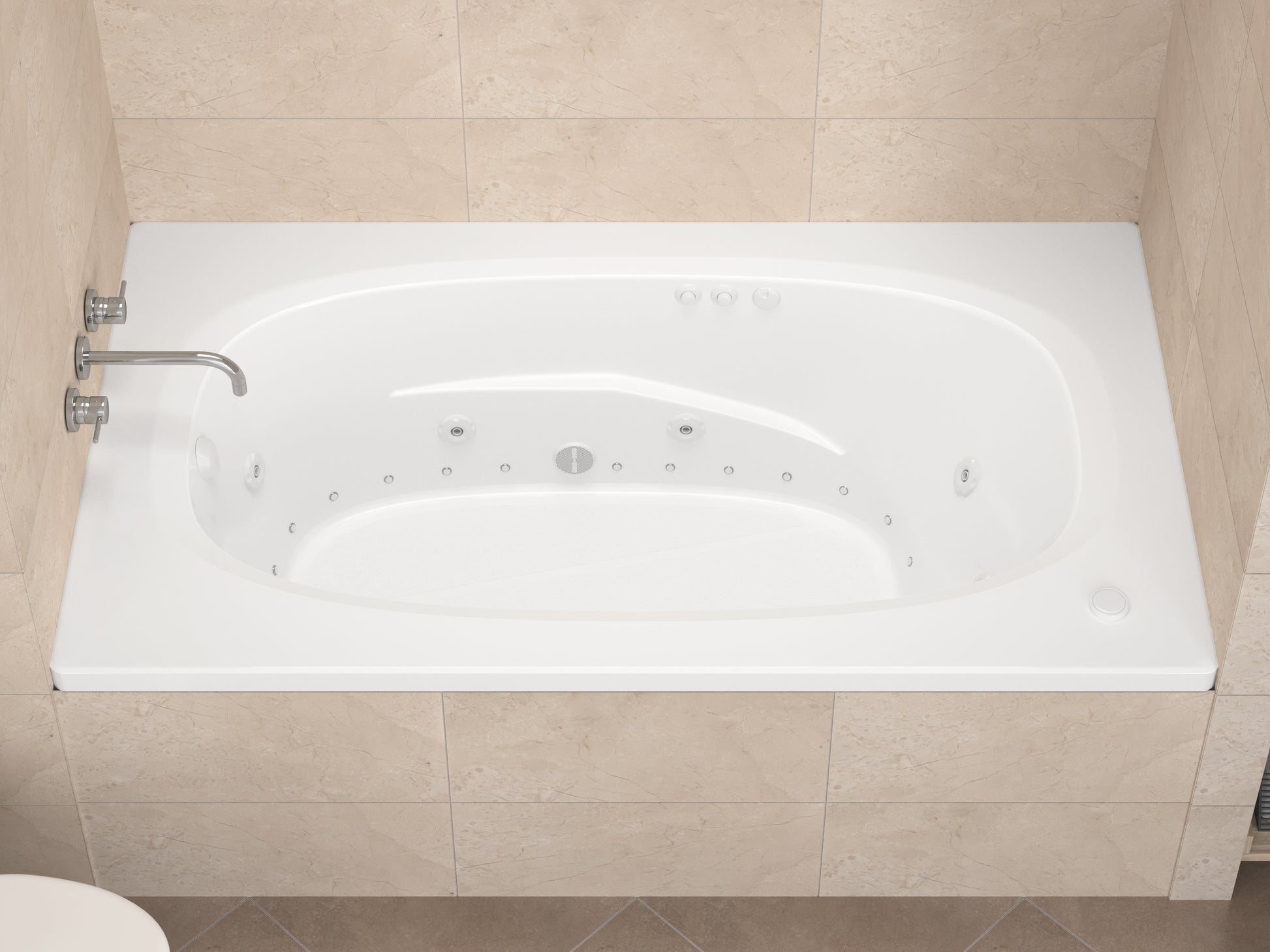 Atlantis Whirlpools Polaris 42 x 66 Rectangular Air & Whirlpool Jetted Bathtub