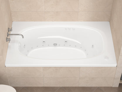 Polaris 36 x 72 Air & Whirlpool Jetted Bathtub – Acrylic, Drop-In Design, Dual Therapy