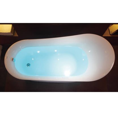 EAGO AM2140  6 Foot White Free Standing Air Bubble Bathtub