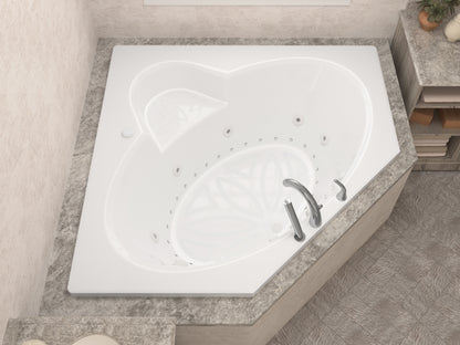 Atlantis Whirlpools Sublime 60 x 60 Corner Air & Whirlpool Jetted Bathtub