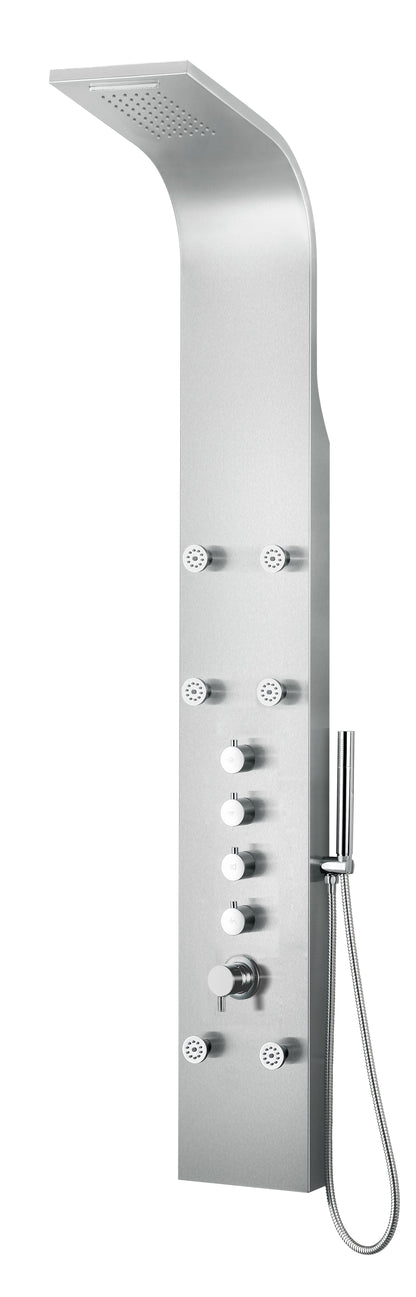 ALFI brand ABSP40 Stainless Steel Shower Panel with 6 Body Sprays