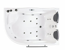 Load image into Gallery viewer, EAGO AM124ETL-L 6 ft Right Drain Corner Acrylic White Whirlpool Bathtub for Two