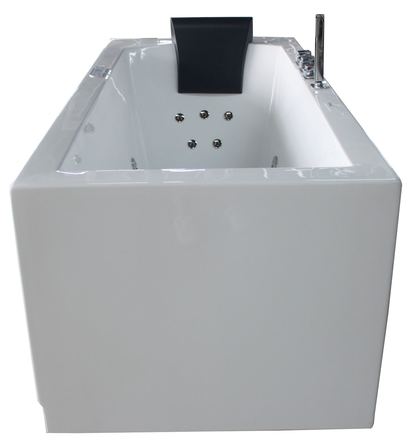 EAGO AM154ETL-R6 6 ft Acrylic White Rectangular Whirlpool Bathtub w Fixtures