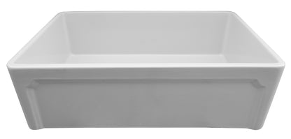 ALFI brand AB3020SB-W 30 inch White Reversible Single Fireclay Farmhouse Kitchen Sink