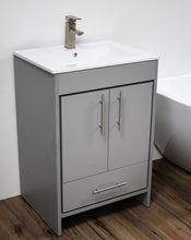 Load image into Gallery viewer, Volpa USA Pacific 24&quot; Modern Soft Grey Bathroom Vanity MTD-3124G-14 AC