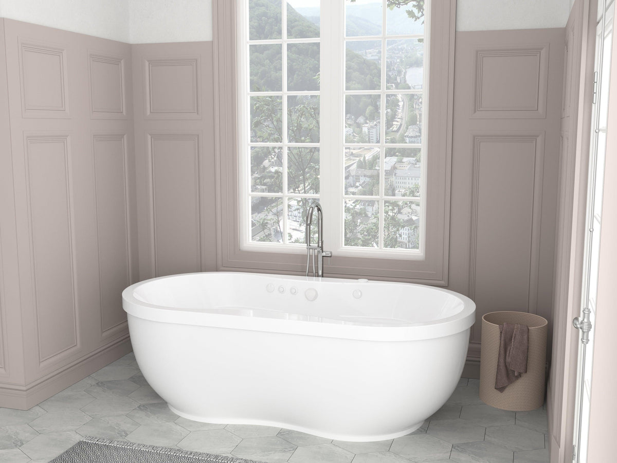 Atlantis Whirlpools Embrace 34 x 71 Oval Freestanding Air & Whirlpool Water Jetted Bathtub 3471AD