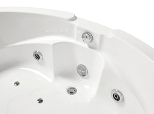 EAGO AM505ETL 5 ft Corner Acrylic White Waterfall Whirlpool Bathtub for Two