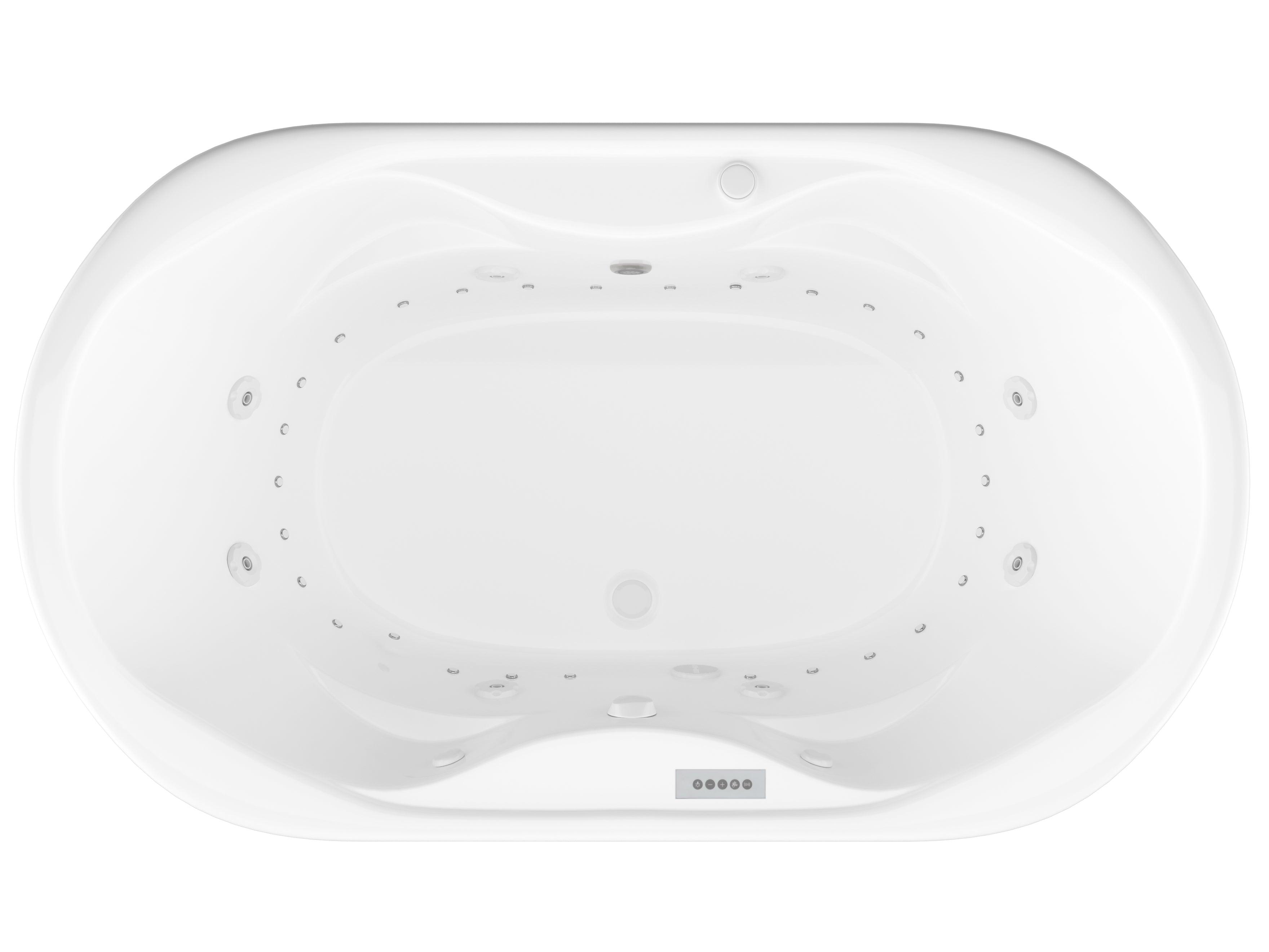 Atlantis Whirlpools Indulgence Deluxe Series 41.25 x 71.125in. Air and Whirlpool Jetted Bathtub in White