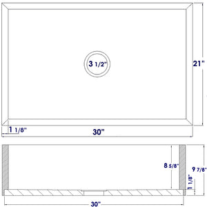 ALFI brand AB3021 30" Single Bowl Bamboo Kitchen Farm Sink