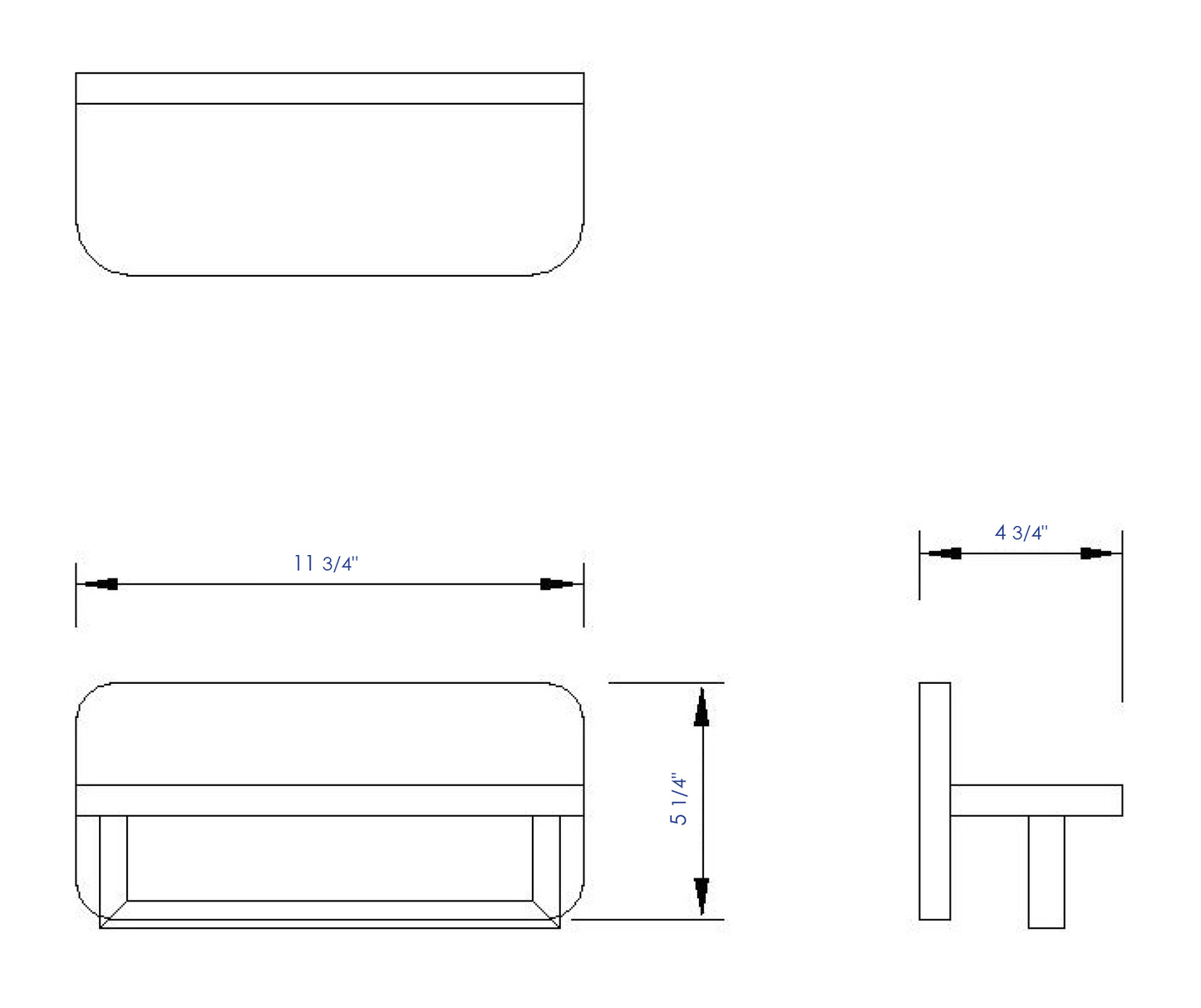 ALFI brand AB5510 12" Small Wooden Shelf with Chrome Towel Bar Bathroom Accessory