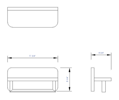 ALFI brand AB5510 12" Small Wooden Shelf with Chrome Towel Bar Bathroom Accessory