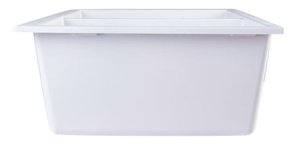 ALFI brand AB3420UM-W White 34" Undermount Double Bowl Granite Composite Kitchen Sink