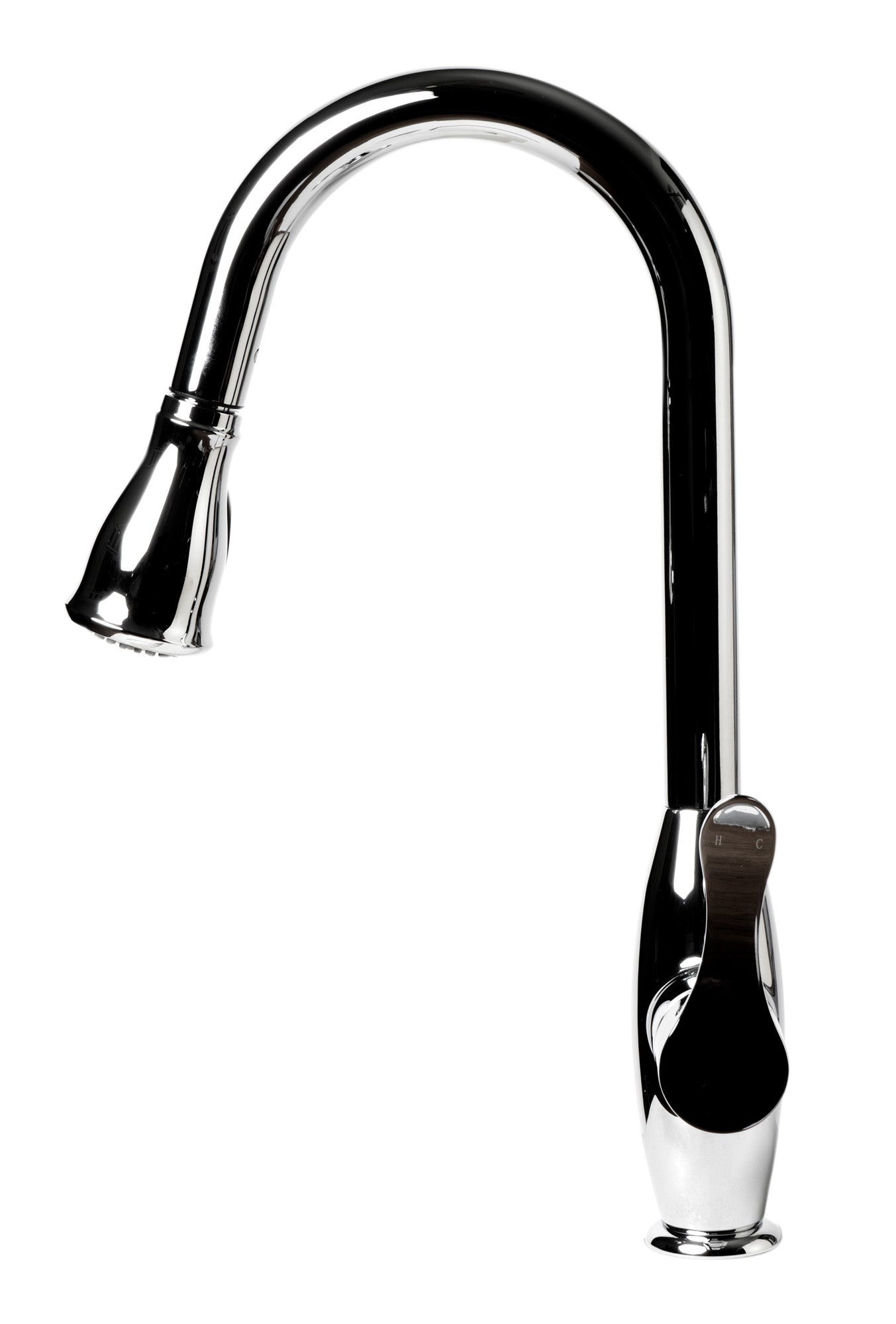 ALFI brand ABKF3783-PC Polished Chrome Traditional Gooseneck Pull Down Kitchen Faucet