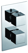 Load image into Gallery viewer, ALFI brand AB2601-PC Polished Chrome Square Knob 1 Way Thermostatic Shower Mixer