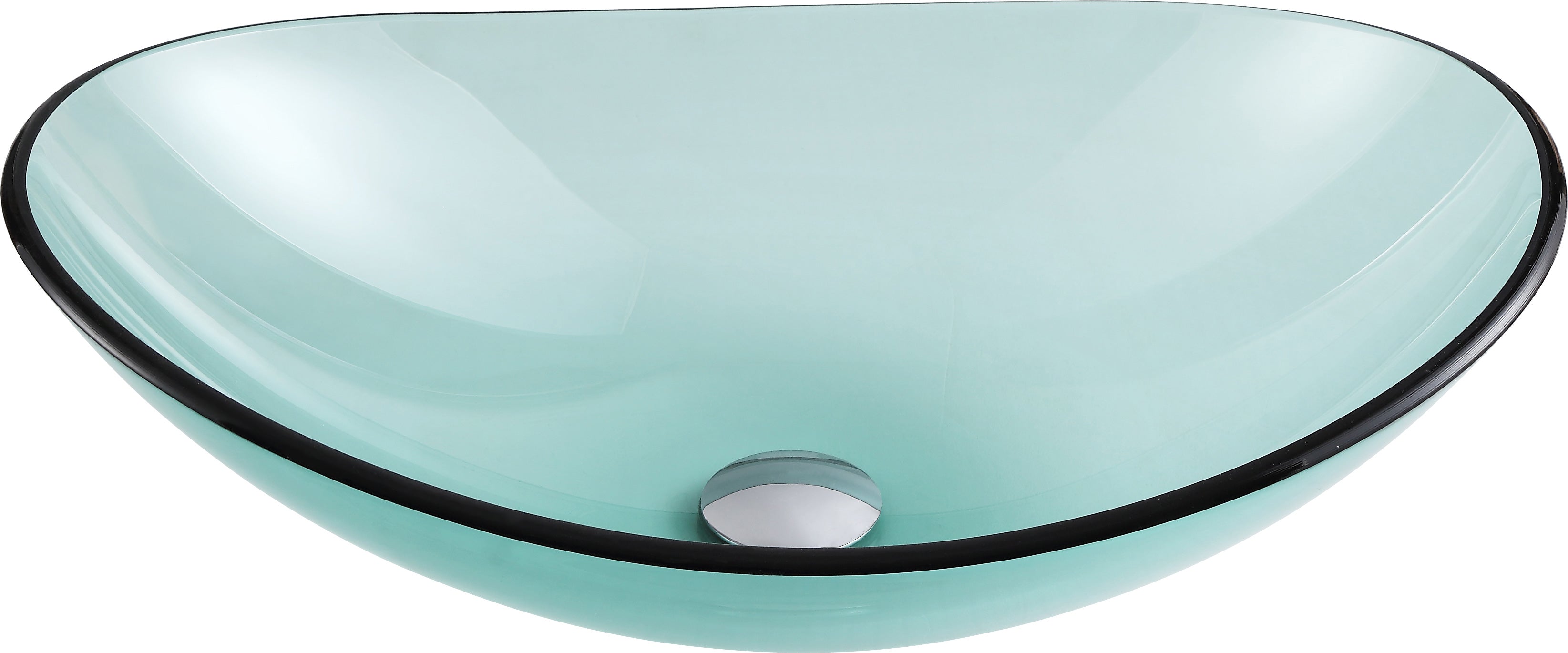 Tale Series Deco-Glass Vessel Sink in Lustrous Green
