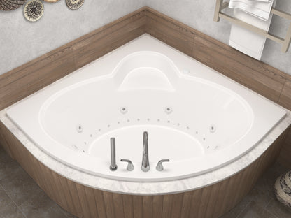 Atlantis Whirlpools Alexandria 60 x 60 Corner Air & Whirlpool Jetted Bathtub