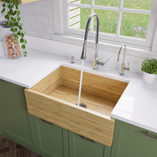 Load image into Gallery viewer, ALFI brand AB3021 30&quot; Single Bowl Bamboo Kitchen Farm Sink