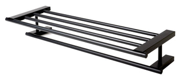 ALFI brand AB9564-BM Black Matte 26" Towel Bar & Shelf