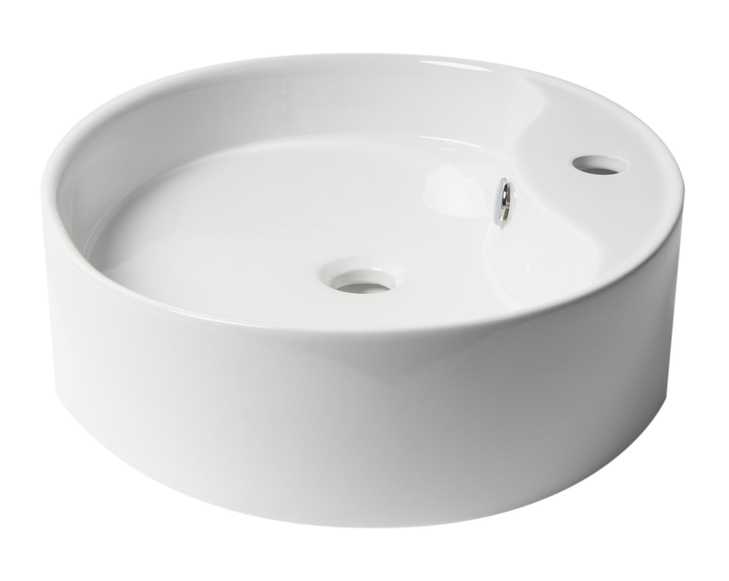 ALFI brand ABC910 White 22" Oval Above Mount Ceramic Sink with Faucet Hole