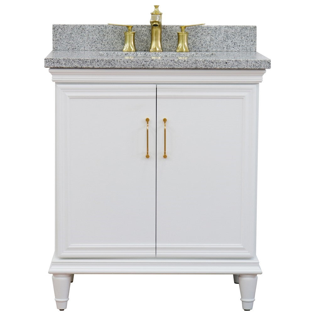 Bellaterra White 31" Wood Single Vanity w/ Counter Top and Sink 400800-31-WH