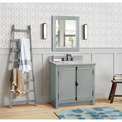 Bellaterra 31" Wood Single Vanity w/ Counter Top and Sink 400100-GYA (Gray Ash)