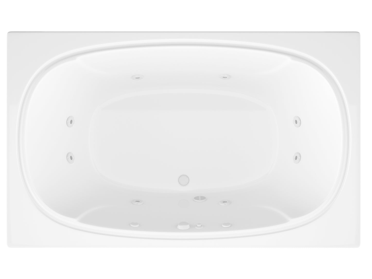 Atlantis Whirlpools Charleston 48 x 78 Rectangular Whirlpool Jetted Bathtub