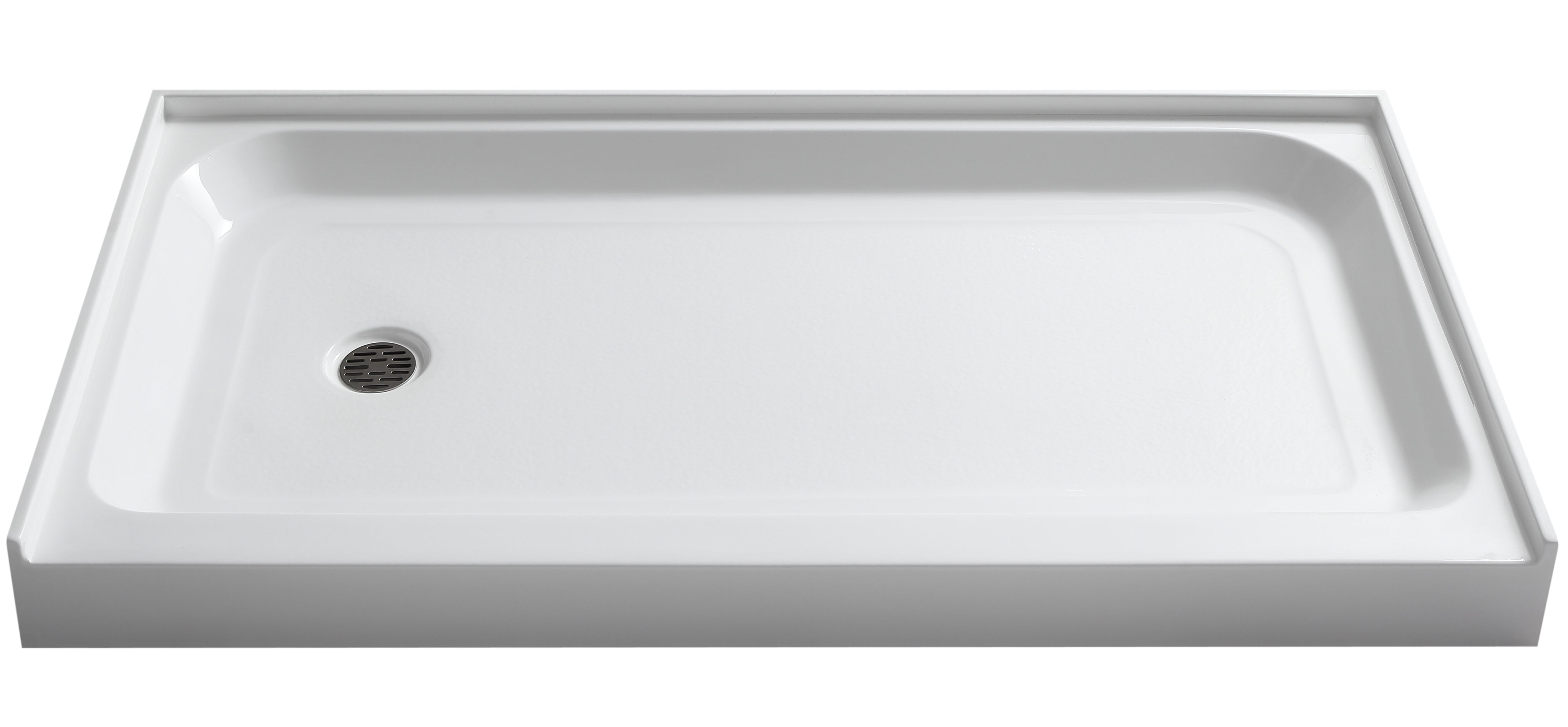Tier 32 x 60 in. Left Drain Single Threshold Shower Base in White