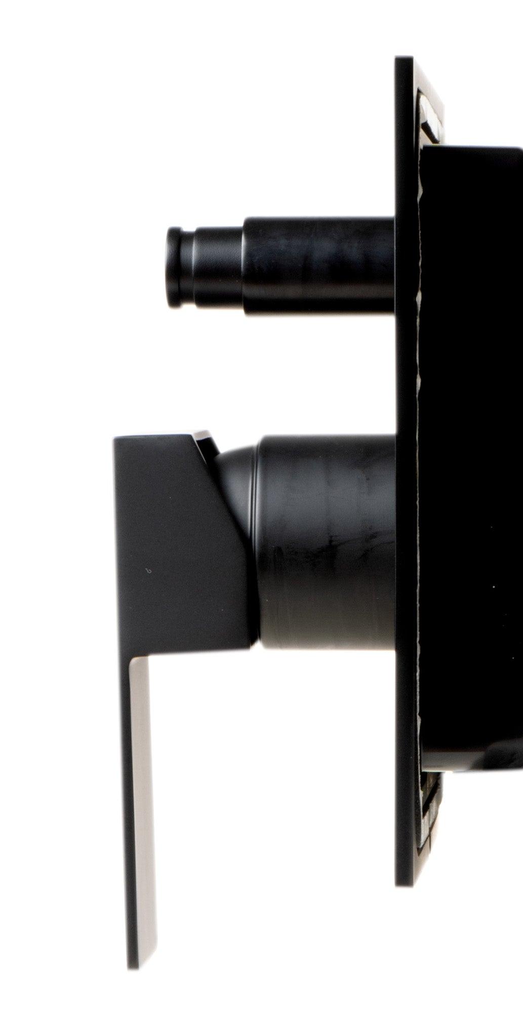 ALFI brand AB5601-BM Black Matte Shower Valve with Square Lever Handle and Diverter