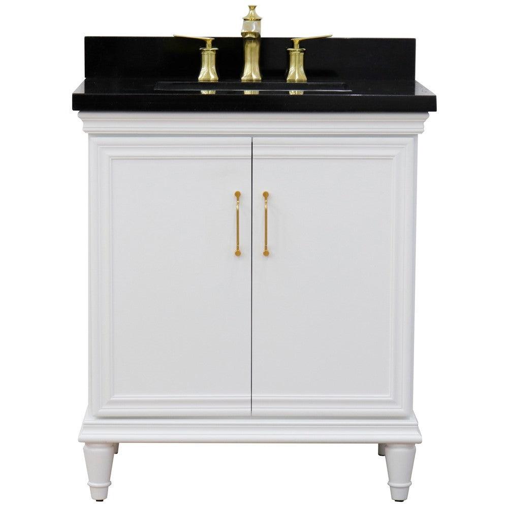 Bellaterra White 31" Wood Single Vanity w/ Counter Top and Sink 400800-31-WH