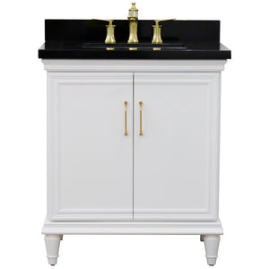 Bellaterra White 31" Wood Single Vanity w/ Counter Top and Sink 400800-31-WH