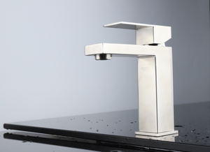 Monte Single Hole Bathroom Faucet in Chrome, Satin Nickel or Gun Metal
