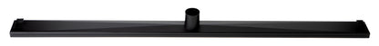 ALFI brand ABLD47C-BM 47" Black Matte Stainless Steel Linear Shower Drain with Groove Holes