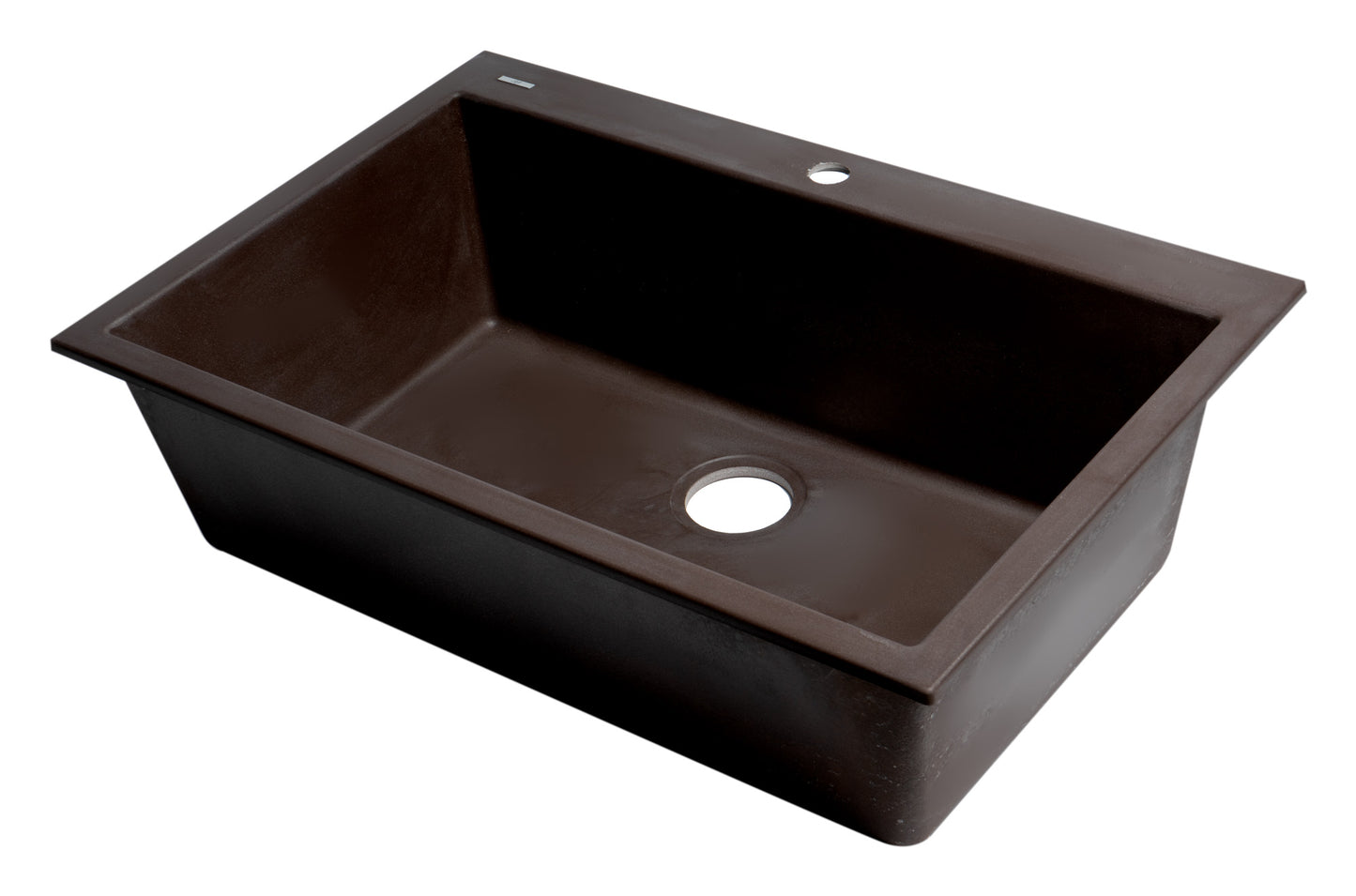 ALFI brand AB3322DI-C Chocolate 33" Single Bowl Drop In Granite Composite Kitchen Sink