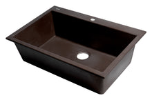 Load image into Gallery viewer, ALFI brand AB3322DI-C Chocolate 33&quot; Single Bowl Drop In Granite Composite Kitchen Sink