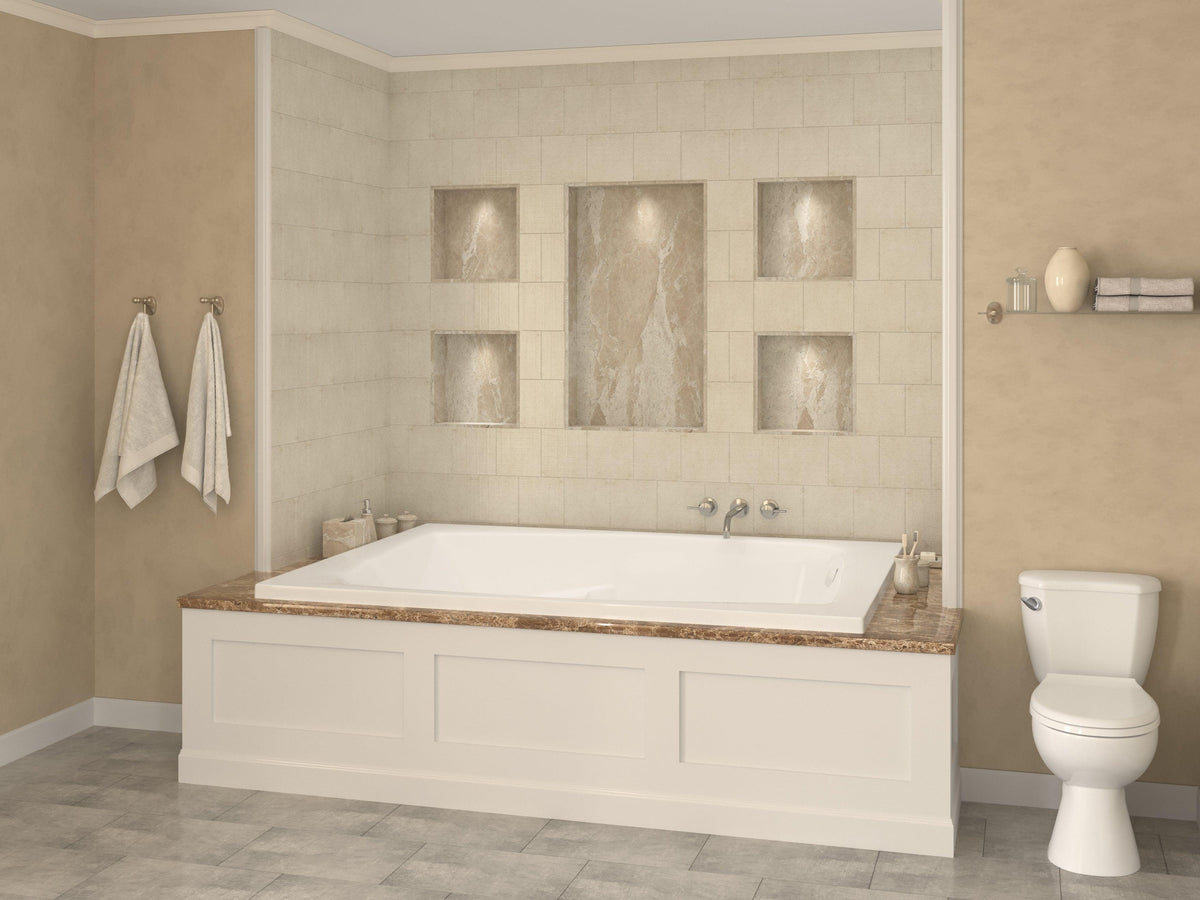 Atlantis Whirlpools Caresse 54 x 72 Rectangular Soaking Bathtub 5472CS