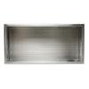 ALFI brand ABN2412-BSS 24 x 12 Brushed Stainless Steel Horizontal Single Shelf Bath Shower Niche
