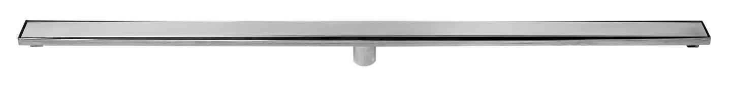 ALFI brand ABLD59B-PSS 59" Polished Stainless Steel Linear Shower Drain with Solid Cover