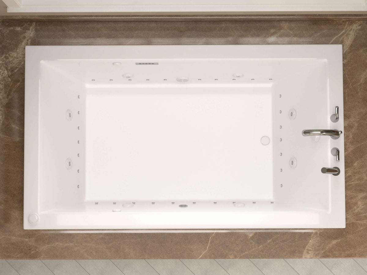Atlantis Whirlpools Venetian Deluxe Series 30 x 60in. Air and Whirlpool Jetted Bathtub in White up view
