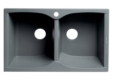 Load image into Gallery viewer, ALFI brand AB3220DI-T Titanium 32&quot; Drop-In Double Bowl Granite Composite Kitchen Sink