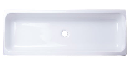 ALFI brand AB48TR  48" White Above Mount Fireclay Bath Trough Sink