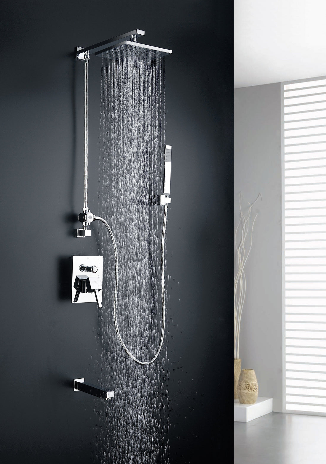 Byne 1-Handle 1-Spray Tub and Shower Faucet with Sprayer Wand