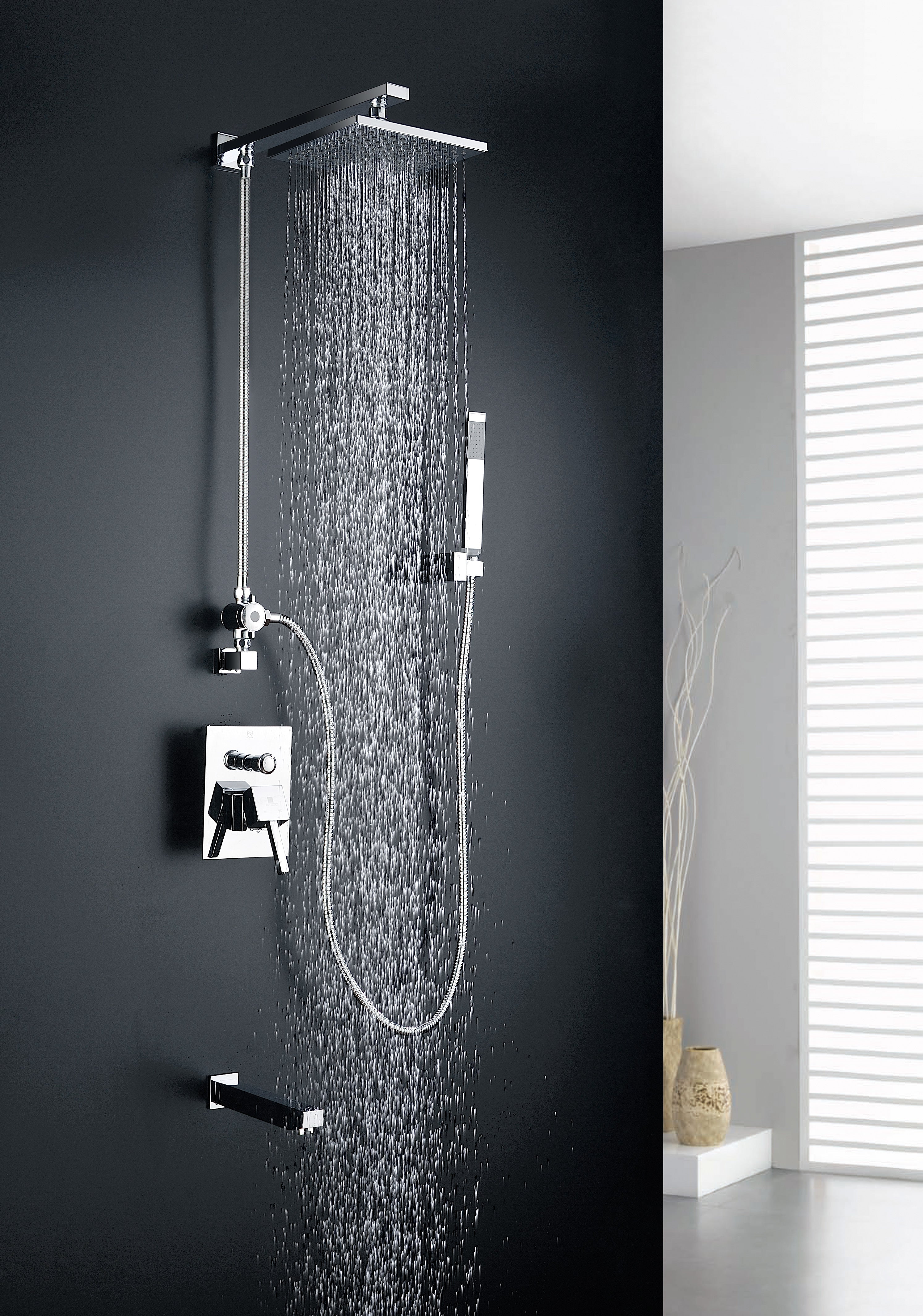 Byne 1-Handle 1-Spray Tub and Shower Faucet with Sprayer Wand