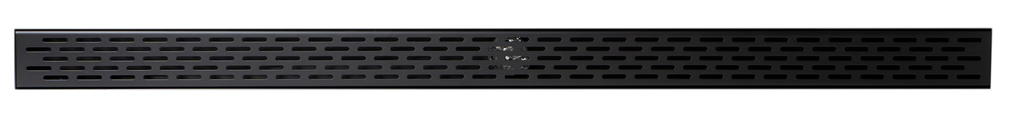 ALFI brand ABLD47C-BM 47" Black Matte Stainless Steel Linear Shower Drain with Groove Holes