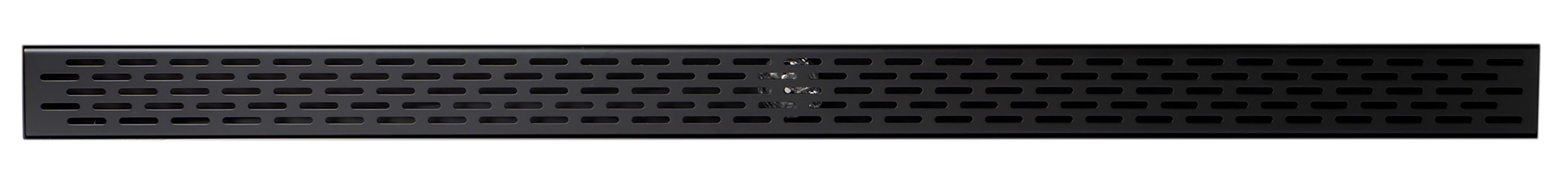 ALFI brand ABLD47C-BM 47" Black Matte Stainless Steel Linear Shower Drain with Groove Holes