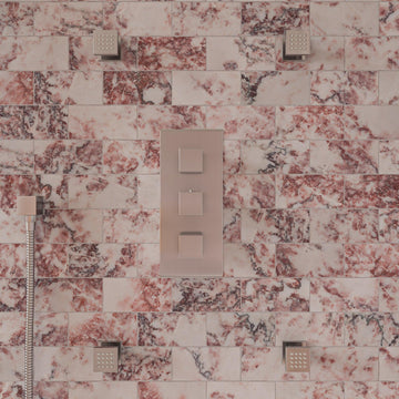 ALFI brand AB3820-BN Brushed Nickel 2" Square Adjustable Shower Body Spray