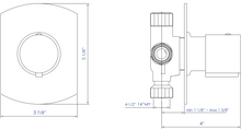 Load image into Gallery viewer, ALFI brand AB9101-BN Brushed Nickel Modern Round 3 Way Shower Diverter