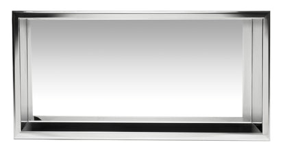 ALFI brand ABN2412-PSS 24 x 12 Polished Stainless Steel Horizontal Single Shelf Bath Shower Niche