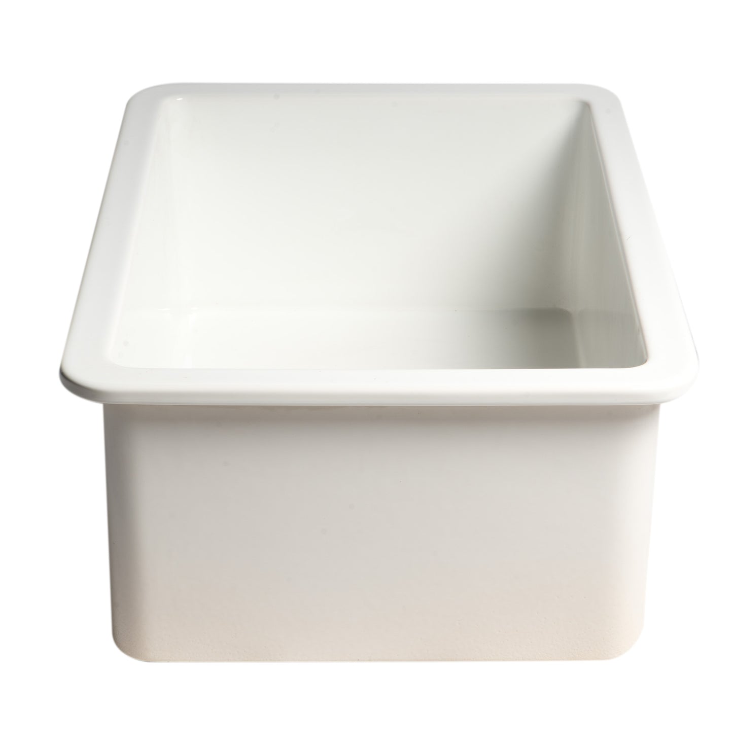 ALFI brand ABF2718UD-W White 27" x 18" Fireclay Undermount / Drop In Firelcay Kitchen Sink