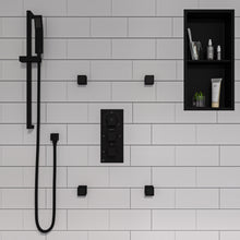 Load image into Gallery viewer, ALFI brand AB3820-BM Black Matte 2&quot; Square Adjustable Shower Body Spray