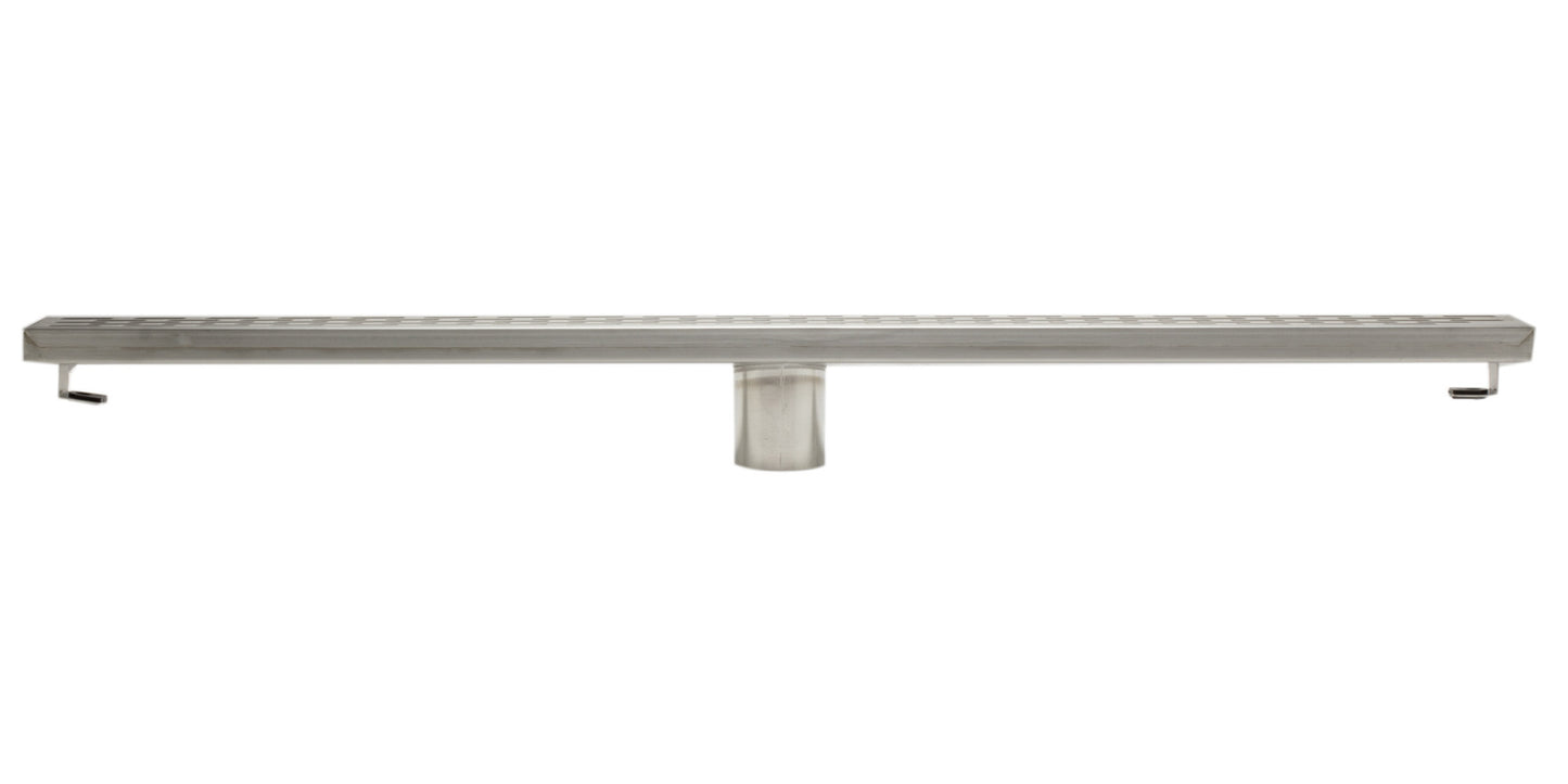 ALFI brand ABLD32C 32" Modern Stainless Steel Linear Shower Drain with Groove Holes